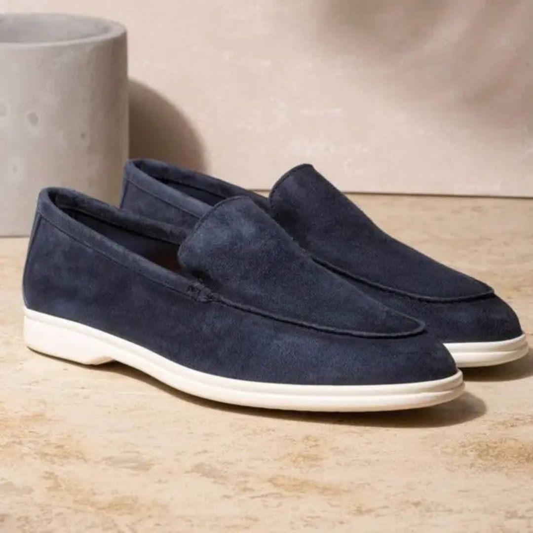 Oscar | Men’s Suede Loafers Elegant Slip-On Leather Shoes with Memory Foam