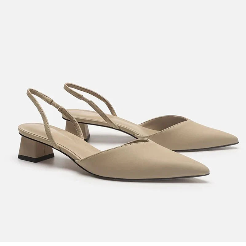 Women's Pointed Toe heels – Comfortable Low Heel, Lightweight Design, Versatile Style