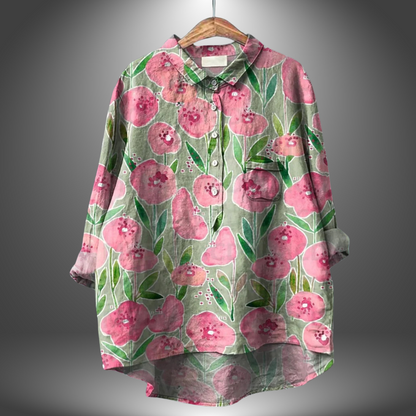 Ruby | Women’s Floral Print Shirt Lightweight Casual Summer Shirt
