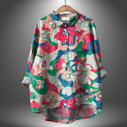 Ruby | Women’s Floral Print Shirt Lightweight Casual Summer Shirt