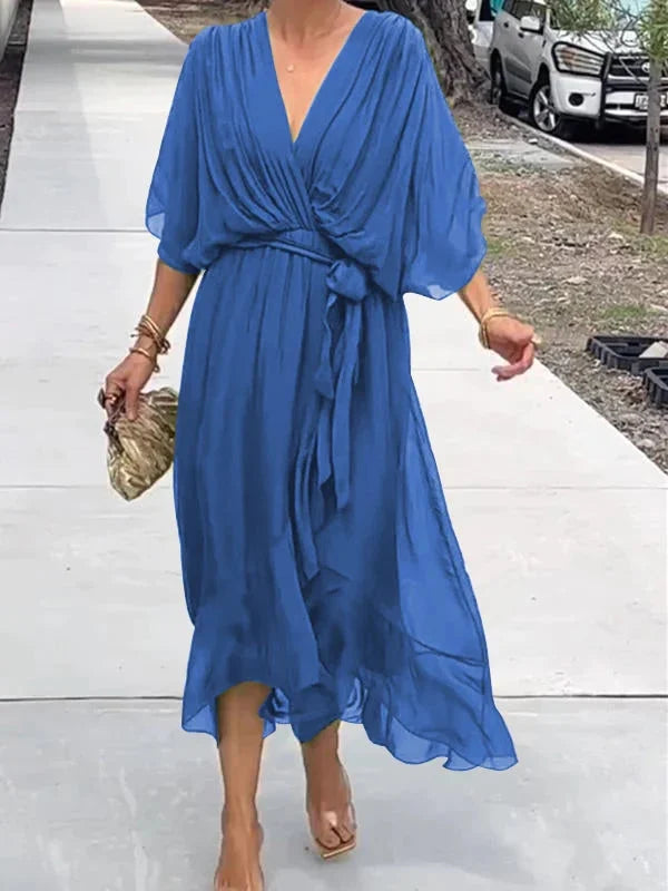 Variant image for Women's Printed Sleeveless Maxi Dress – Flowy Fit, Summer Essential, Lightweight-33
