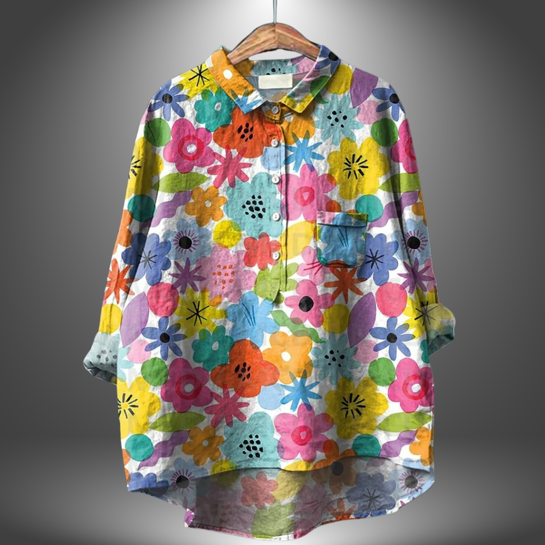 Ruby | Women’s Floral Print Shirt Lightweight Casual Summer Shirt