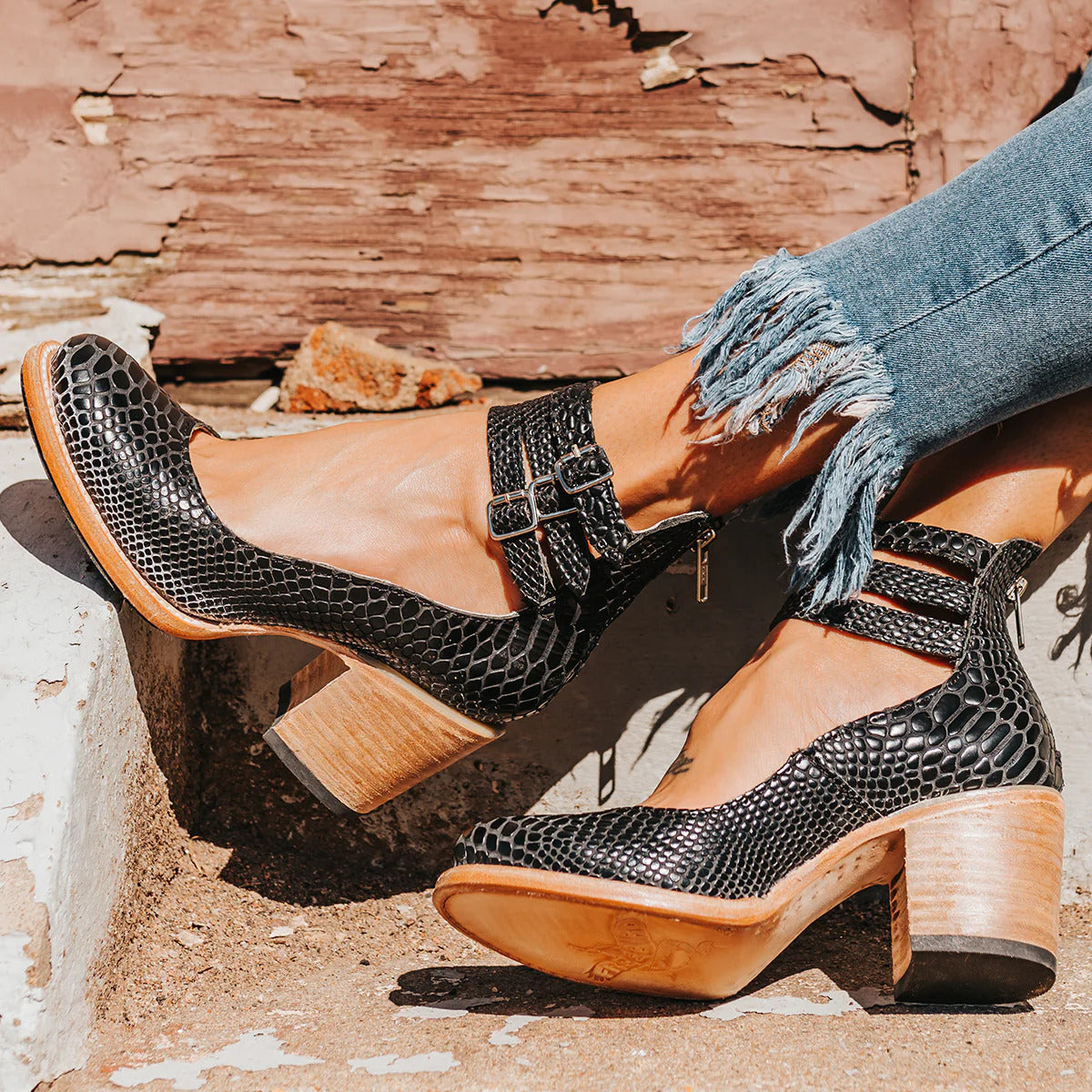 Charlotte | Women’s PU Leather Zip-Up Heels Stylish Round-Toe Summer Shoes