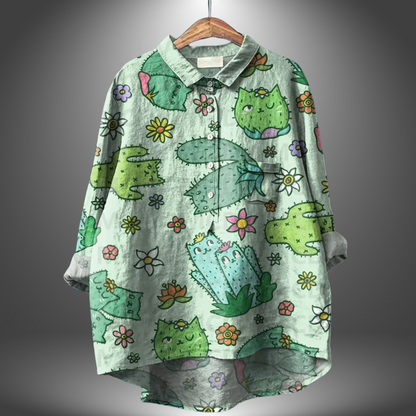 Ruby | Women’s Floral Print Shirt Lightweight Casual Summer Shirt