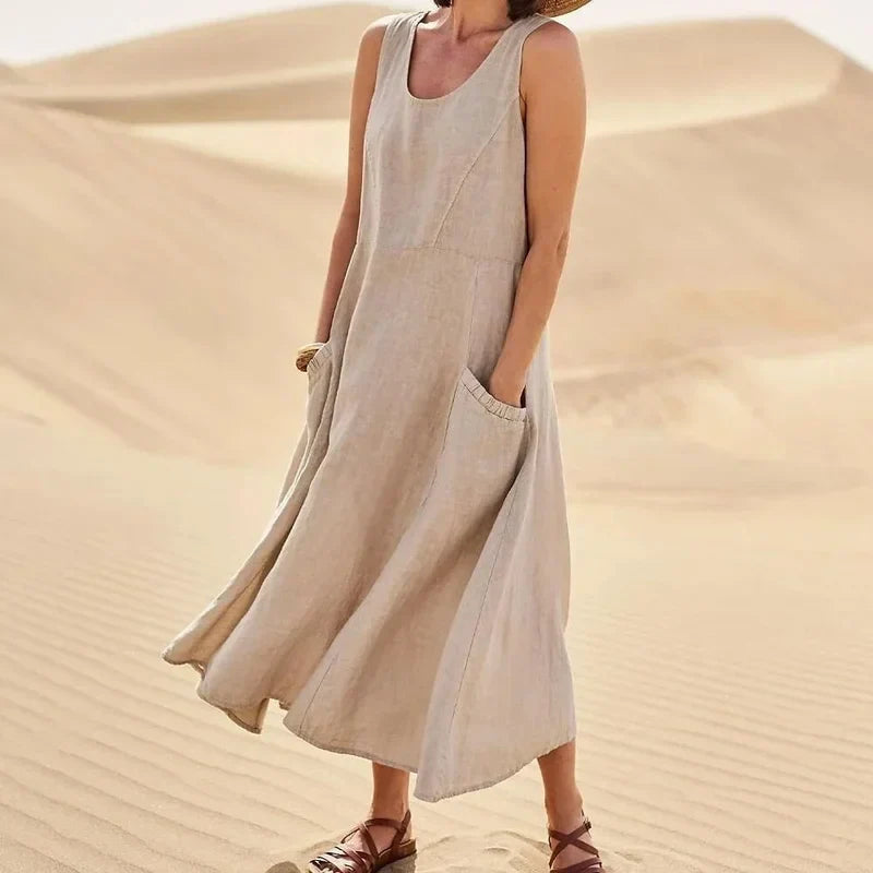 Variant image for Women's Long Sleeve Maxi Dress – Elegant Flowing Design, Breathable Polyester, Summer Ready-49