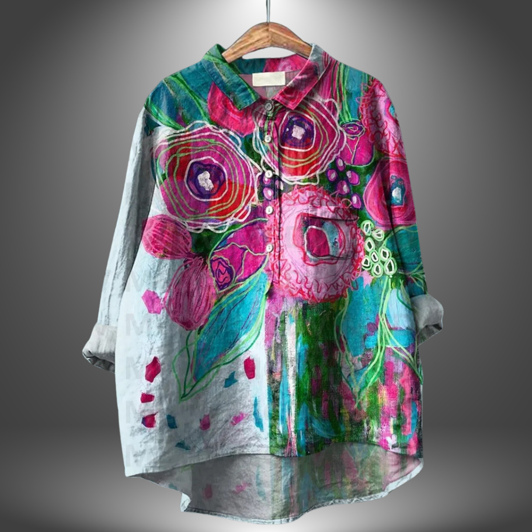 Ruby | Women’s Floral Print Shirt Lightweight Casual Summer Shirt