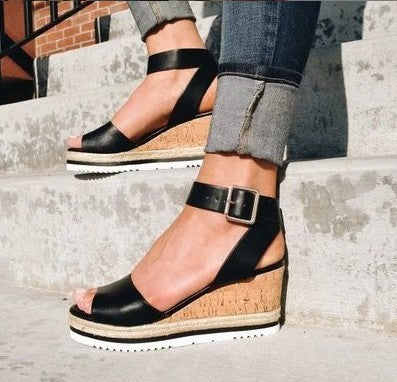 Variant image for Women's Wedge Sandals – Stylish Buckle Design, Comfortable Fit, Adjustable Straps-10