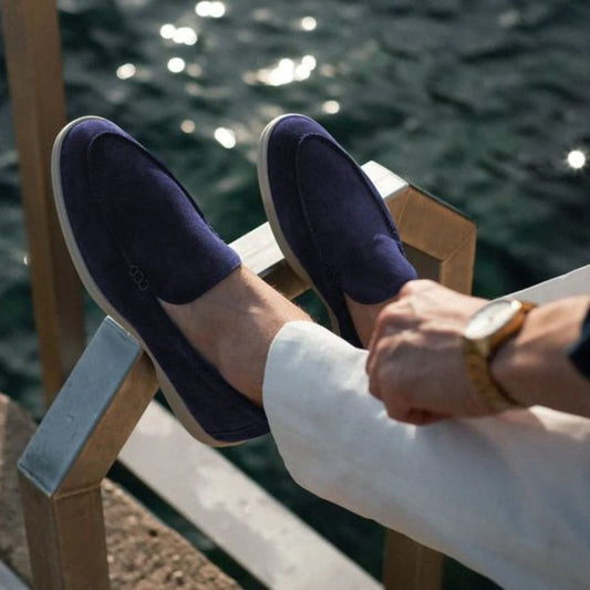 Oscar | Men’s Suede Loafers Elegant Slip-On Leather Shoes with Memory Foam