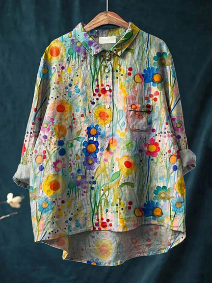 Violet | Boho Hippie Art Tee for Women Colorful Peace Print Shirt