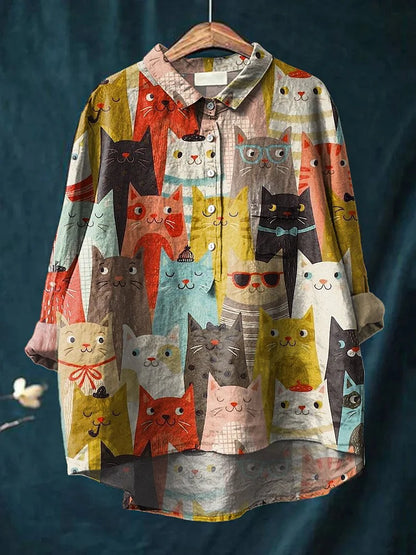 Ada | Dog Art Print T-Shirt Playful Graphic Tee in Soft Polyester