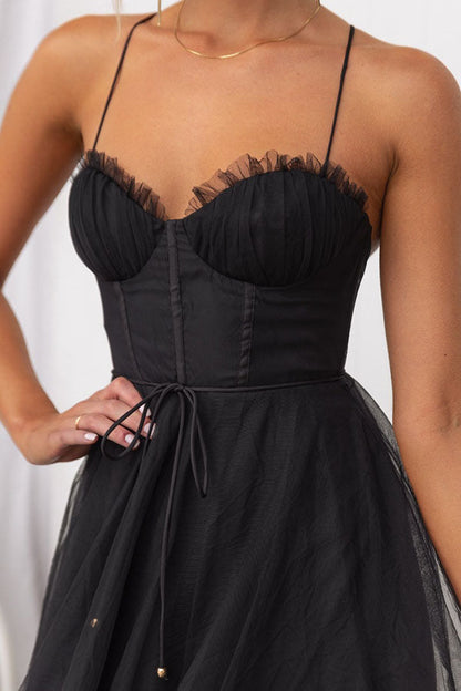 Rosie | Fairytale Maxi Dress Elegant Halter Formal Gown with Lace Detail