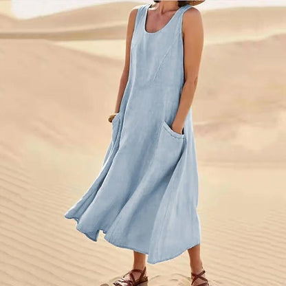 Variant image for Women's Long Sleeve Maxi Dress – Elegant Flowing Design, Breathable Polyester, Summer Ready-16