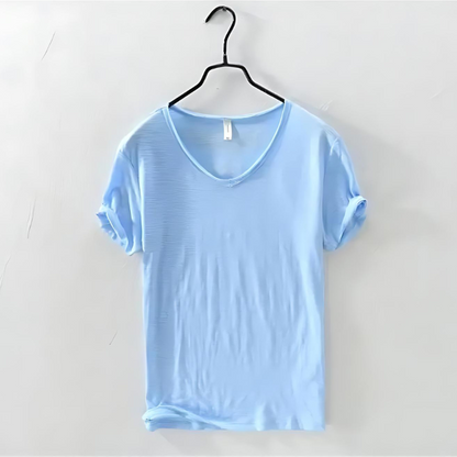 Daniel | Men's V-Neck Cotton T-Shirt Lightweight Breathable Casual Summer Tee