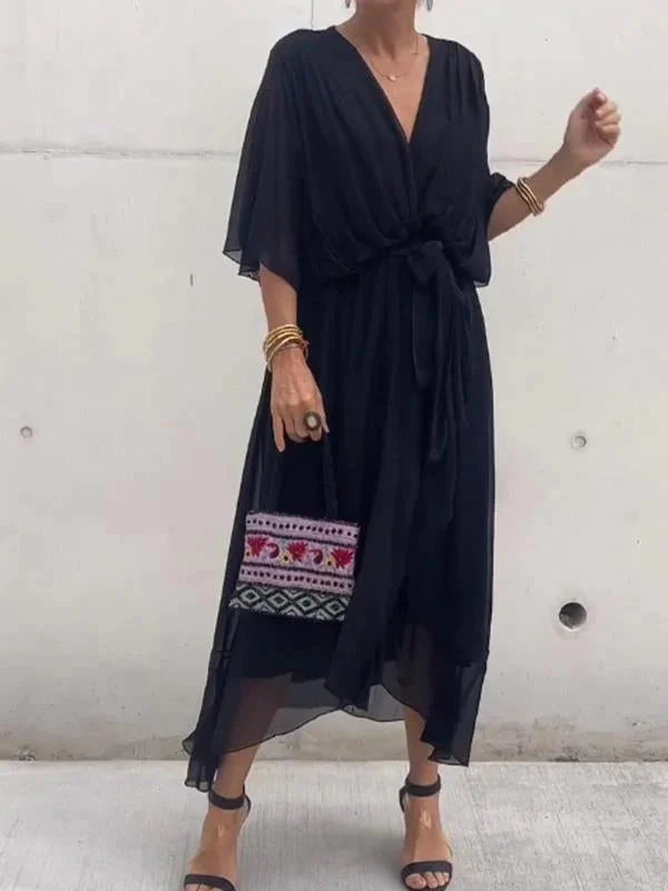 Variant image for Women's Printed Sleeveless Maxi Dress – Flowy Fit, Summer Essential, Lightweight-9
