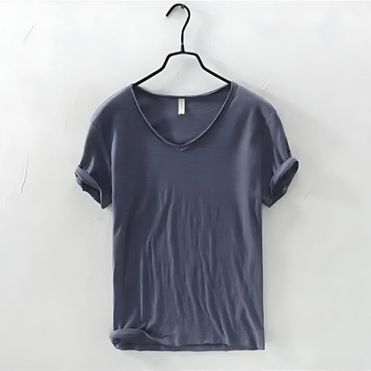 Daniel | Men's V-Neck Cotton T-Shirt Lightweight Breathable Casual Summer Tee