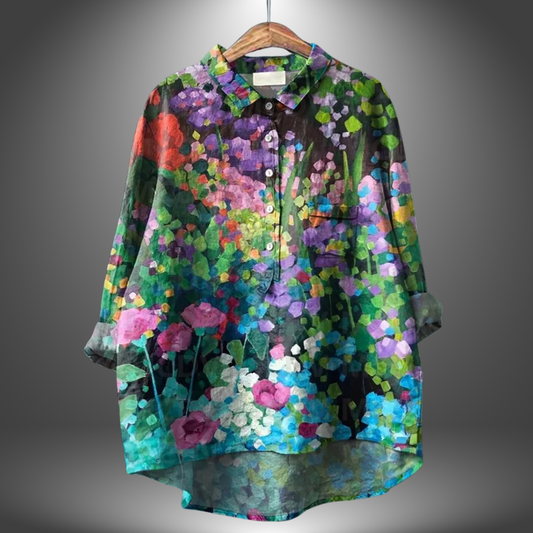 Ruby | Women’s Floral Print Shirt Lightweight Casual Summer Shirt