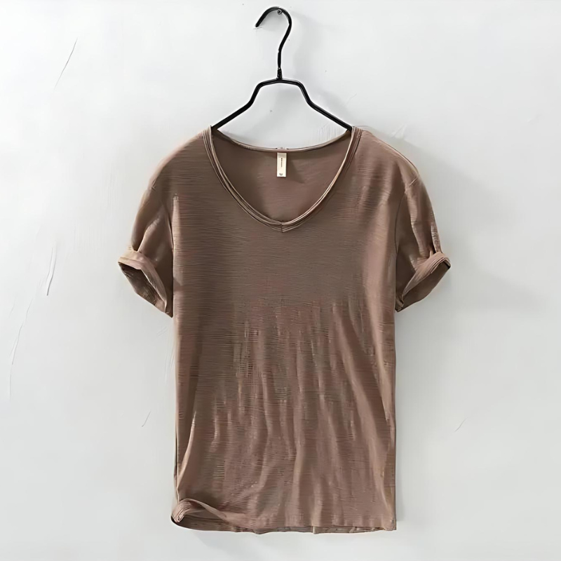 Daniel | Men's V-Neck Cotton T-Shirt Lightweight Breathable Casual Summer Tee