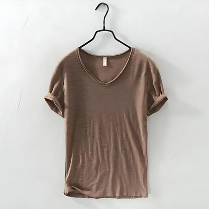 Daniel | Men's V-Neck Cotton T-Shirt Lightweight Breathable Casual Summer Tee