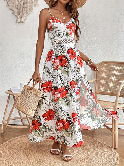 Variant image for Women's Floral Maxi Dress – Sleeveless Sweetheart Neckline, Flowy Fit, Lightweight, Summer Ready-1