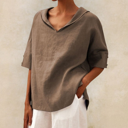 Emilia | Casual V-Neck Shirt Loose-Fit Lightweight Shirt