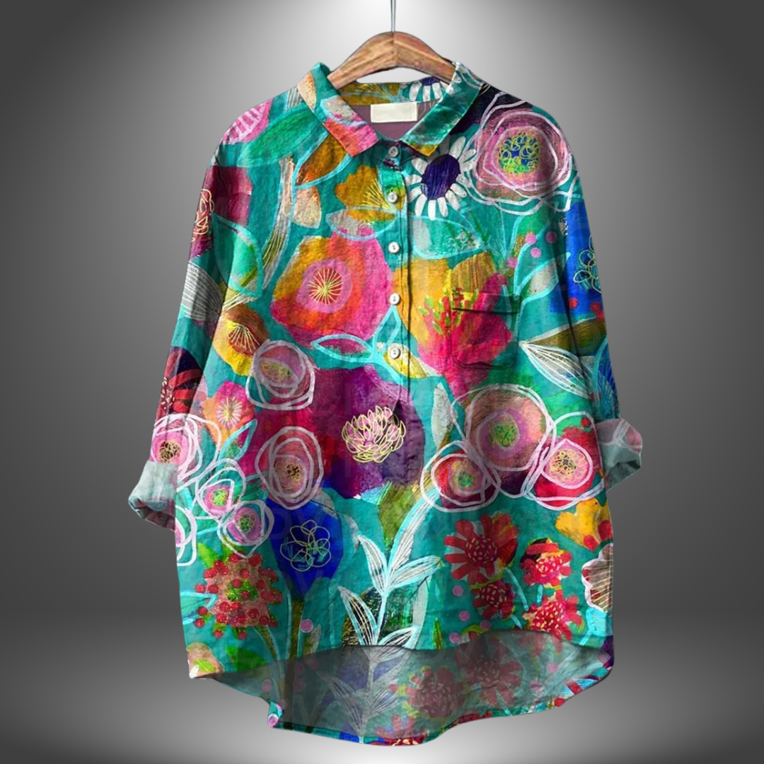 Ruby | Women’s Floral Print Shirt Lightweight Casual Summer Shirt