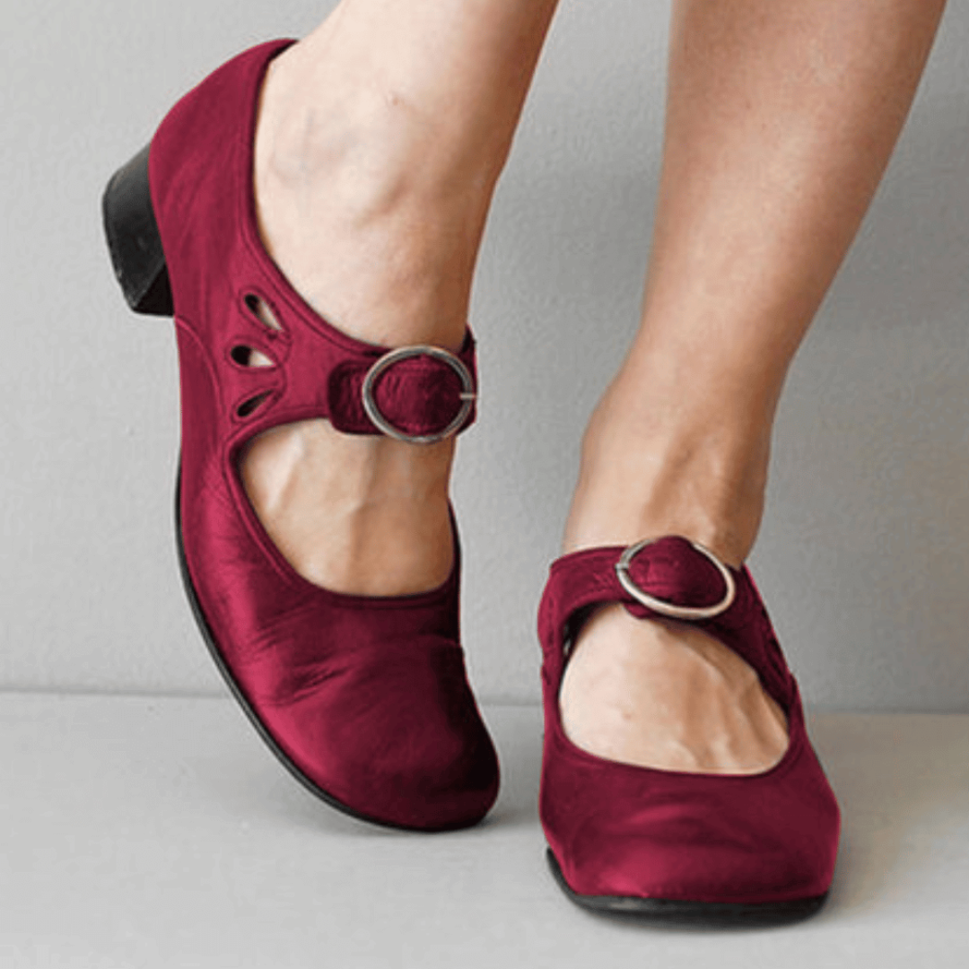 Variant image for Women's Vintage Sandals – Elegant Low Heel, Adjustable Strap, Comfortable Fit-19