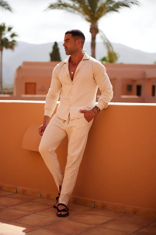 Noah | Men's Linen Lounge Set Lightweight Breathable Summer Outfit