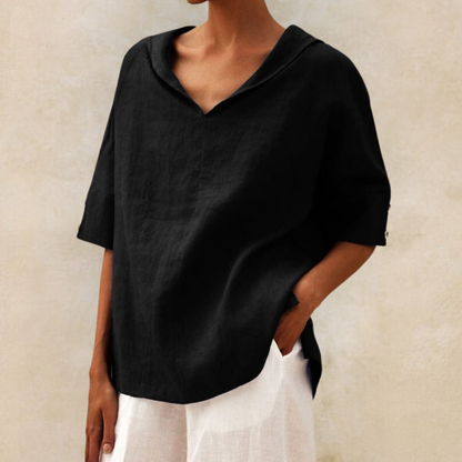 Emilia | Casual V-Neck Shirt Loose-Fit Lightweight Shirt