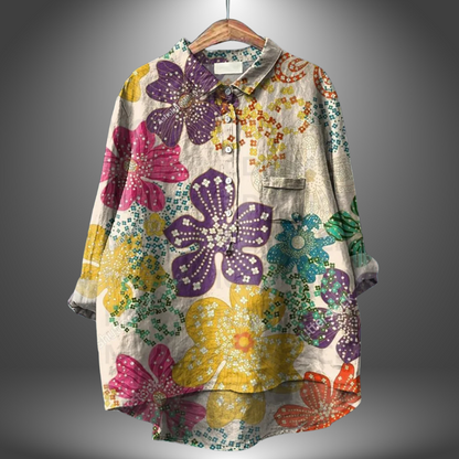 Ruby | Women’s Floral Print Shirt Lightweight Casual Summer Shirt