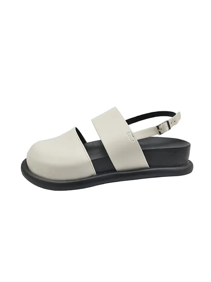 Variant image for Women's Sandals – Chic Round Toe, Medium Heel, Stylish Belt Buckle, Versatile for Spring & Summer-1