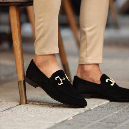 Max | Men’s Suede Horsebit Loafers Classic Slip-On Moccasins for Casual Style