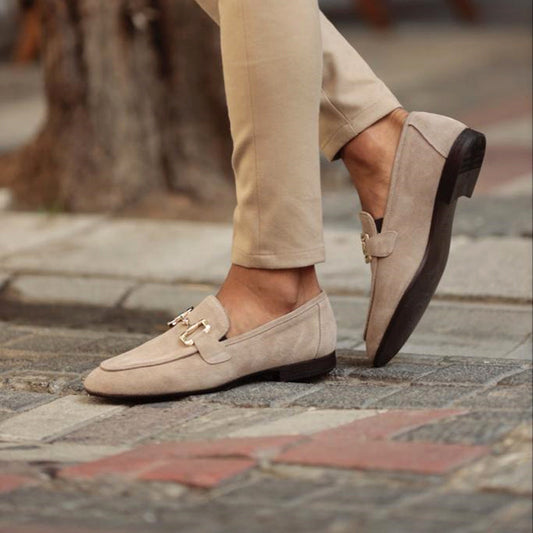 Max | Men’s Suede Horsebit Loafers Classic Slip-On Moccasins for Casual Style