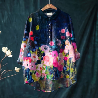 Bella | Floral Shirt for Women Lightweight Romantic Summer Top