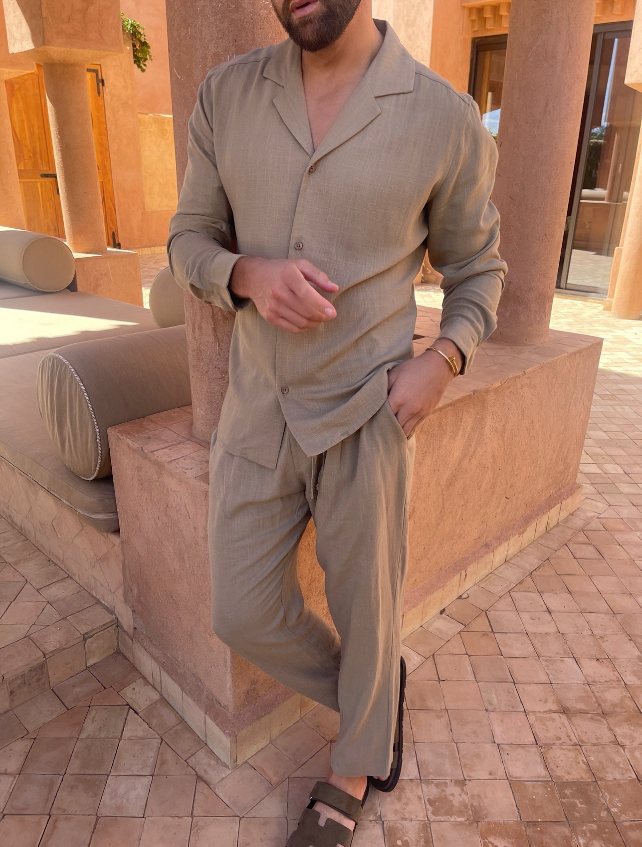 Noah | Men's Linen Lounge Set Lightweight Breathable Summer Outfit