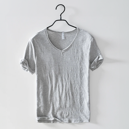 Daniel | Men's V-Neck Cotton T-Shirt Lightweight Breathable Casual Summer Tee