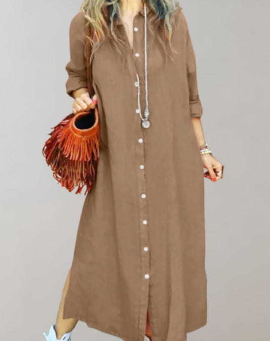 Women's Sleeveless Maxi Dress – Elegant V-Neck, Flowy Fit, Lightweight Polyester, Perfect for Summer