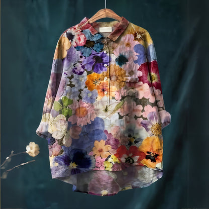 Bella | Floral Shirt for Women Lightweight Romantic Summer Top