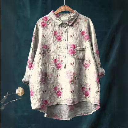 Bella | Floral Shirt for Women Lightweight Romantic Summer Top