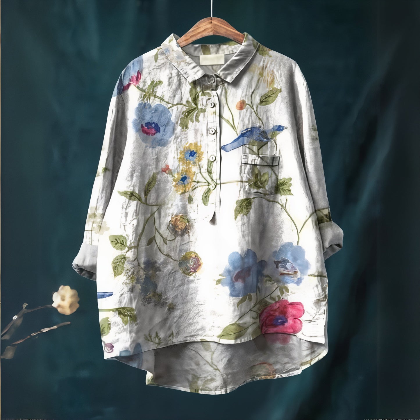 Bella | Floral Shirt for Women Lightweight Romantic Summer Top