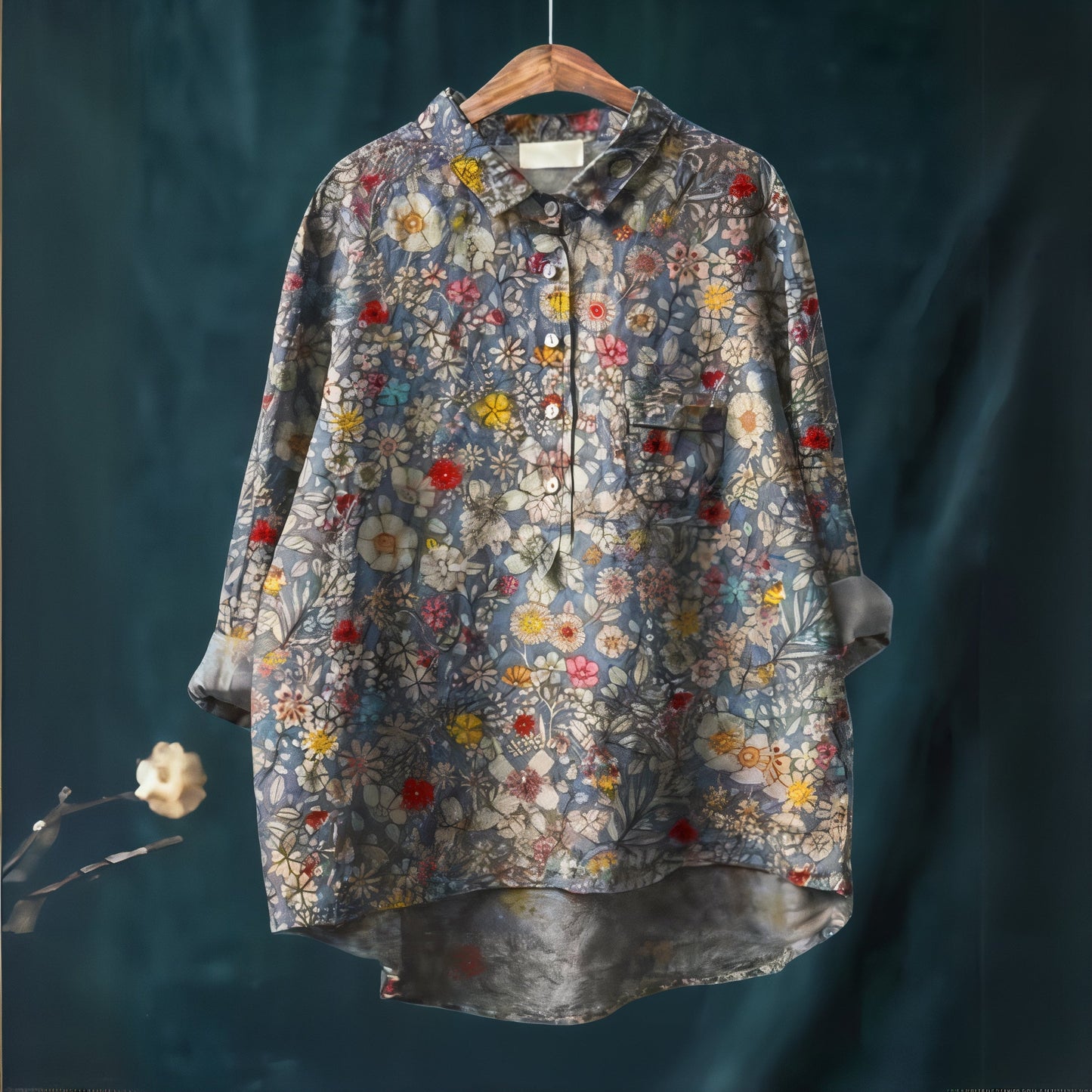 Bella | Floral Shirt for Women Lightweight Romantic Summer Top