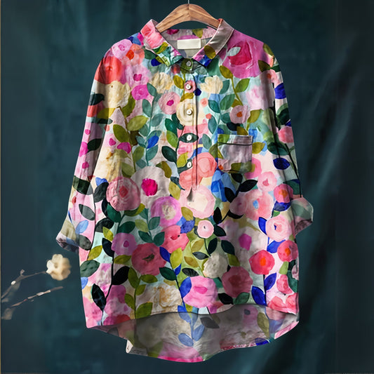Bella | Floral Shirt for Women Lightweight Romantic Summer Top