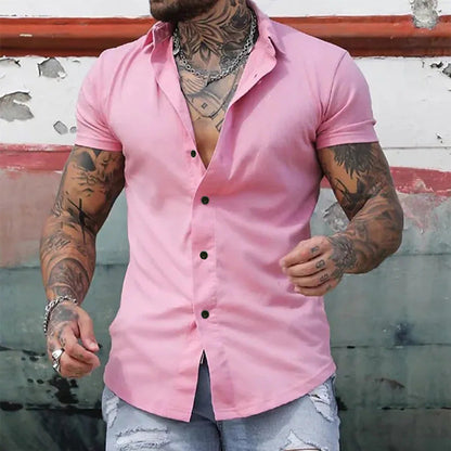 Jamie | Men’s Slim Fit Short Sleeve Shirt Breathable, Stylish & Versatile