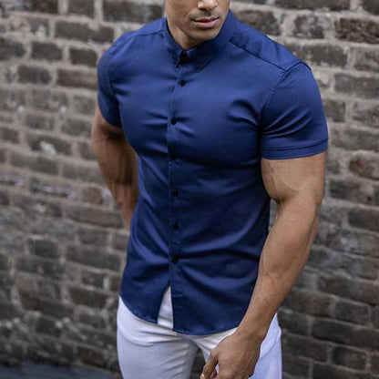 Jamie | Men’s Slim Fit Short Sleeve Shirt Breathable, Stylish & Versatile
