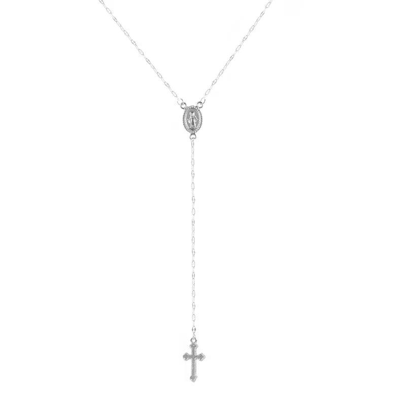 Variant image for Women's Vintage Bohemian Cross Pendant Necklace – Durable Alloy, Lightweight, Spiritual Charm-3