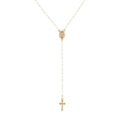 Women's Vintage Bohemian Cross Pendant Necklace – Durable Alloy, Lightweight, Spiritual Charm