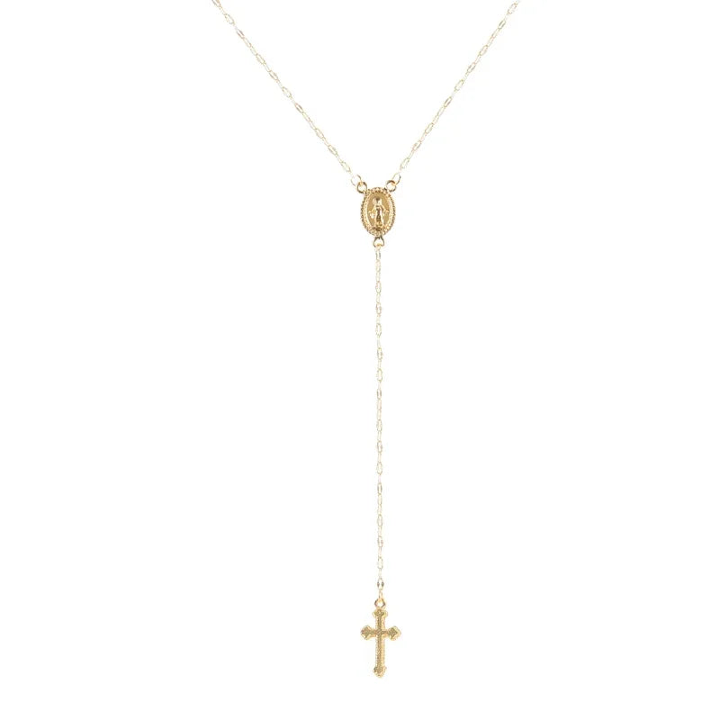 Variant image for Women's Vintage Bohemian Cross Pendant Necklace – Durable Alloy, Lightweight, Spiritual Charm-2