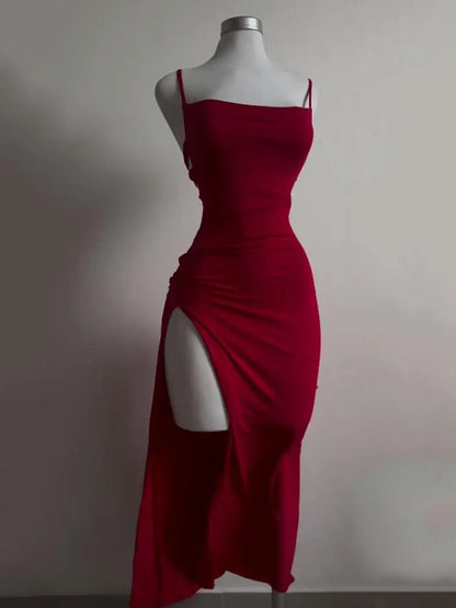 Women's Halter Neck Summer Dress – Trendy Bodycon Fit, Chic Design, Polyester Blend