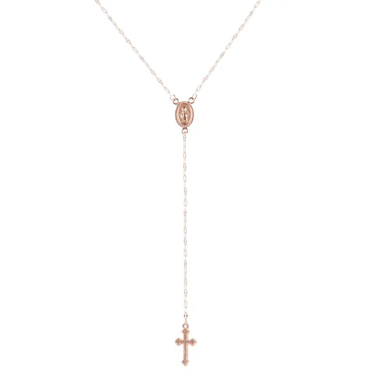 Variant image for Women's Vintage Bohemian Cross Pendant Necklace – Durable Alloy, Lightweight, Spiritual Charm-1