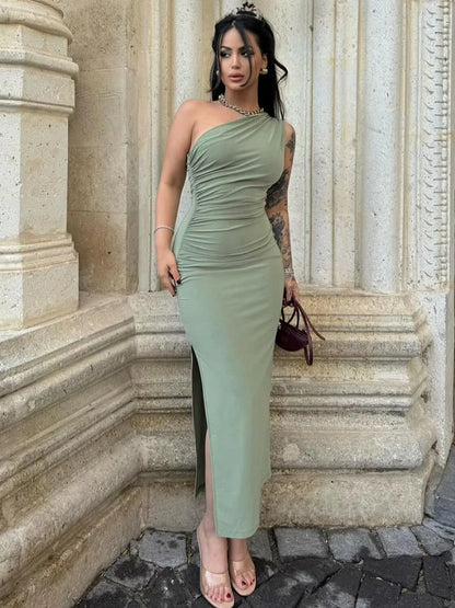 Variant image for Women's Black Maxi Dress – Elegant Backless, Slim Fit, Sleeveless Design-1