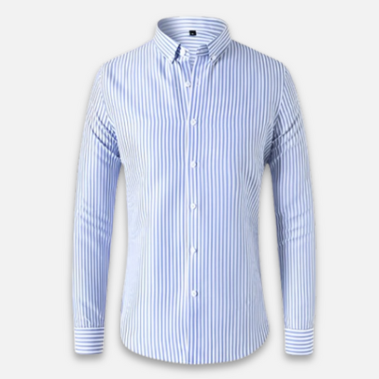 Alexander | Men's Striped Overshirt Casual Cotton Button-Up Shirt for Fall